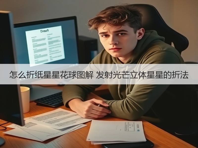 怎么折纸星星花球图解 发射光芒立体星星的折法