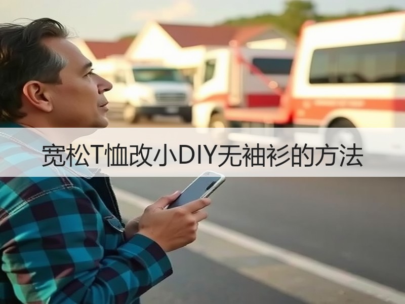 宽松T恤改小DIY无袖衫的方法