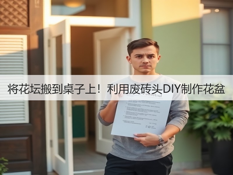 将花坛搬到桌子上！利用废砖头DIY制作花盆
