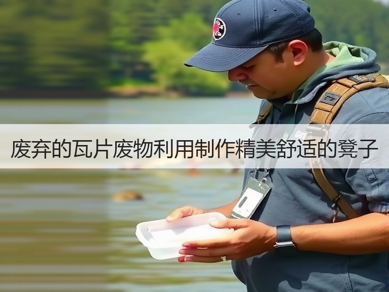废弃的瓦片废物利用制作精美舒适的凳子