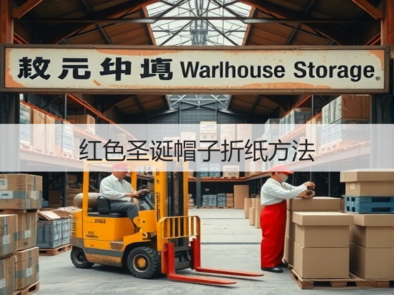 红色圣诞帽子折纸方法
