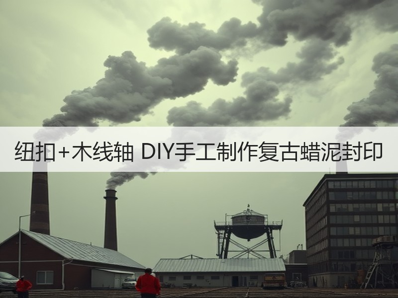 纽扣+木线轴 DIY手工制作复古蜡泥封印