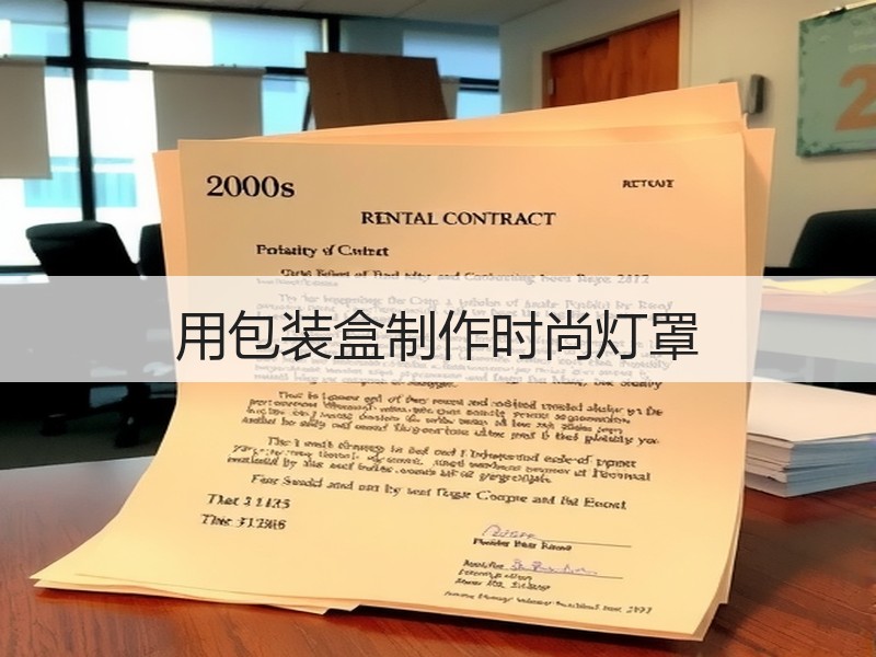 用包装盒制作时尚灯罩