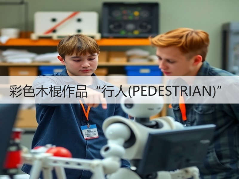 彩色木棍作品“行人(PEDESTRIAN)”