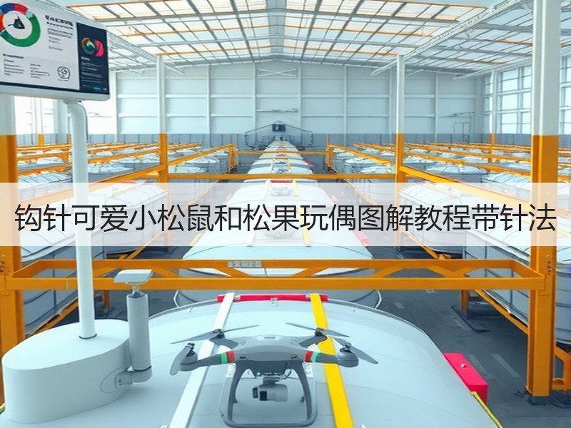 钩针可爱小松鼠和松果玩偶图解教程带针法