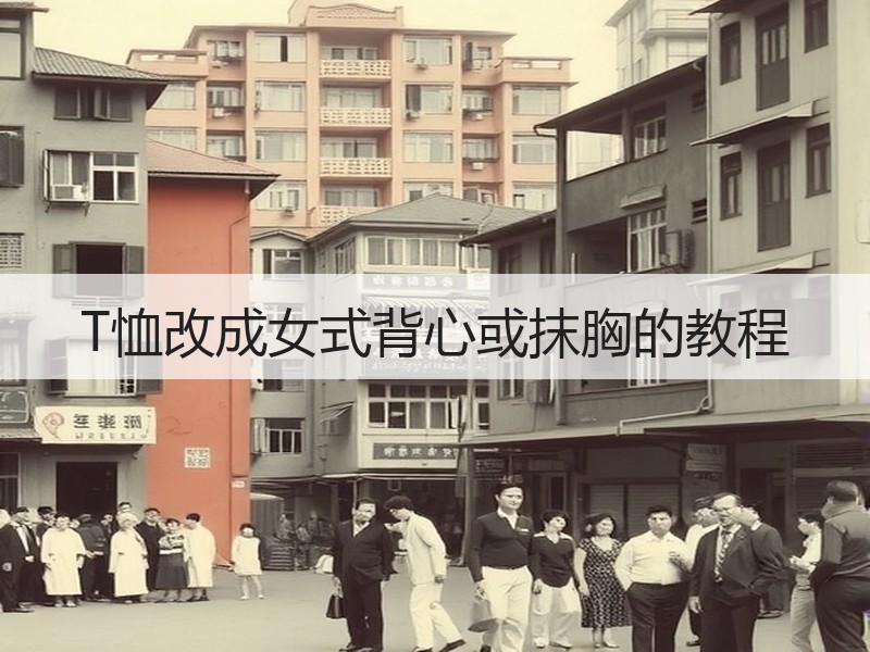 T恤改成女式背心或抹胸的教程