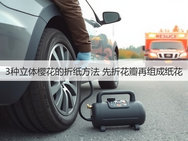 3种立体樱花的折纸方法 先折花瓣再组成纸花