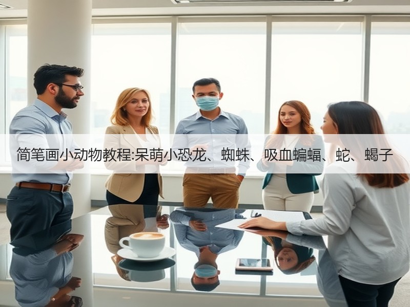 简笔画小动物教程:呆萌小恐龙、蜘蛛、吸血蝙蝠、蛇、蝎子