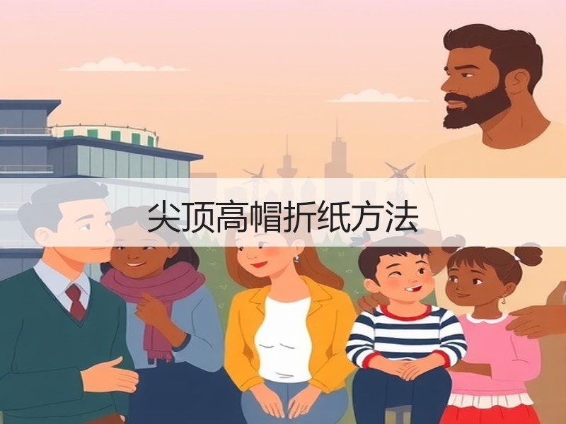 尖顶高帽折纸方法
