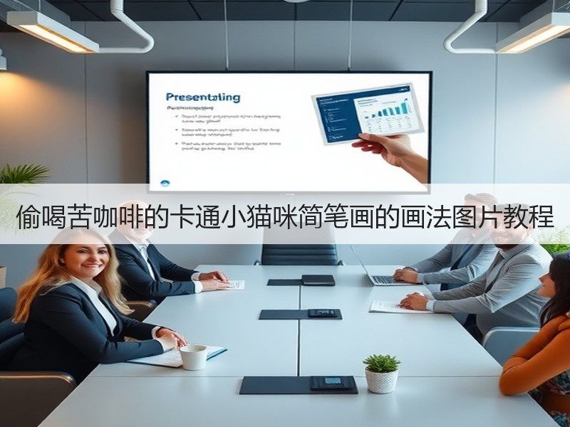 偷喝苦咖啡的卡通小猫咪简笔画的画法图片教程