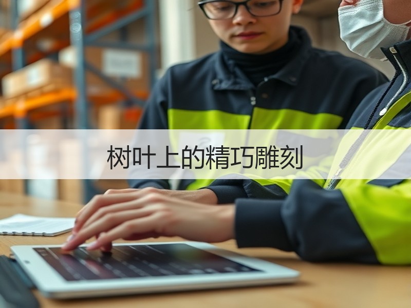 树叶上的精巧雕刻