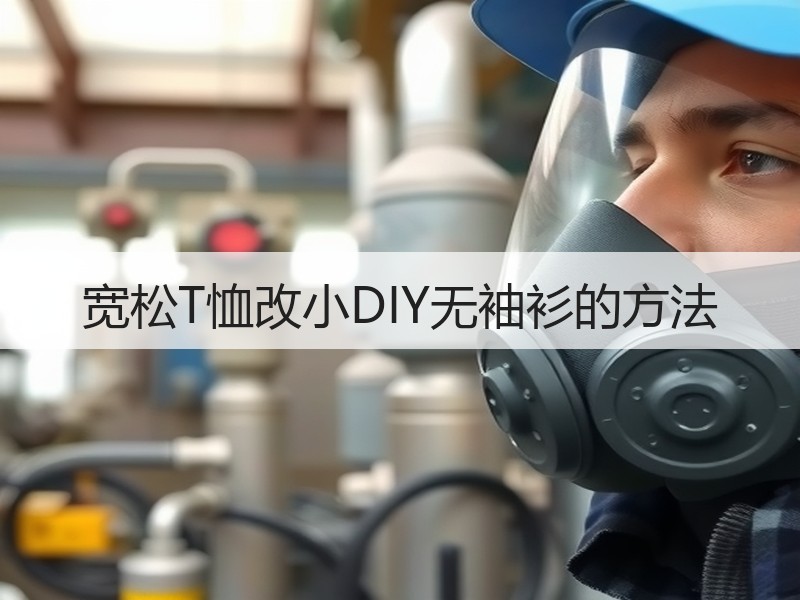 宽松T恤改小DIY无袖衫的方法