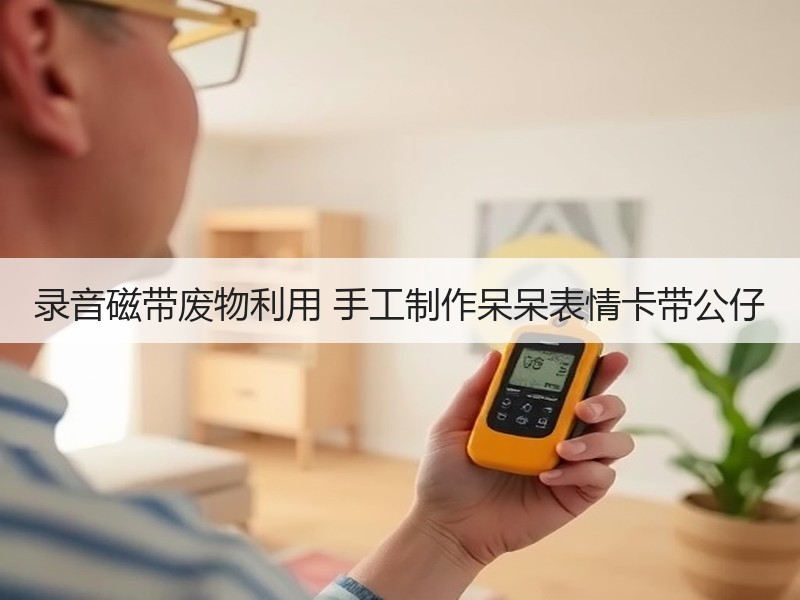 录音磁带废物利用 手工制作呆呆表情卡带公仔