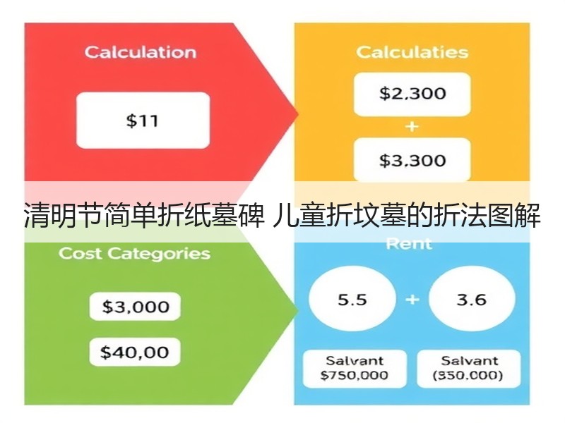 清明节简单折纸墓碑 儿童折坟墓的折法图解