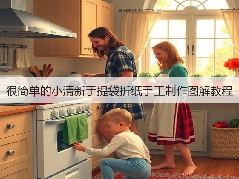 很简单的小清新手提袋折纸手工制作图解教程
