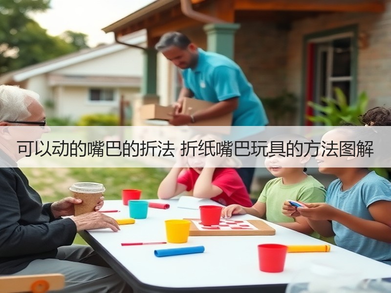 可以动的嘴巴的折法 折纸嘴巴玩具的方法图解