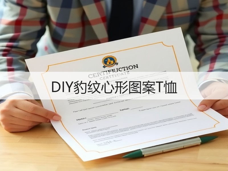 DIY豹纹心形图案T恤