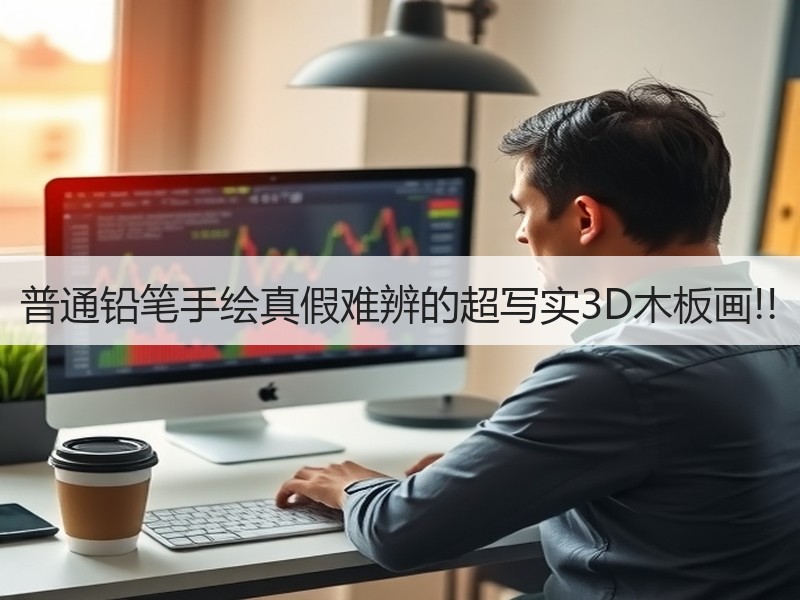 普通铅笔手绘真假难辨的超写实3D木板画!!