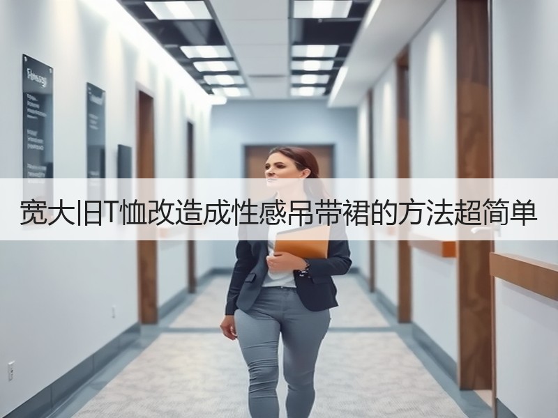 宽大旧T恤改造成性感吊带裙的方法超简单