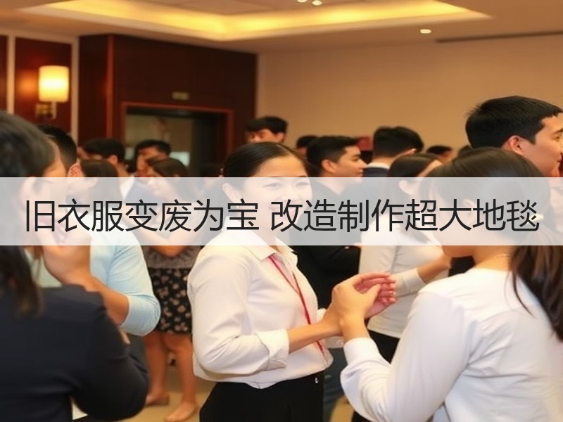 旧衣服变废为宝 改造制作超大地毯