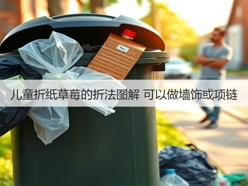 儿童折纸草莓的折法图解 可以做墙饰或项链