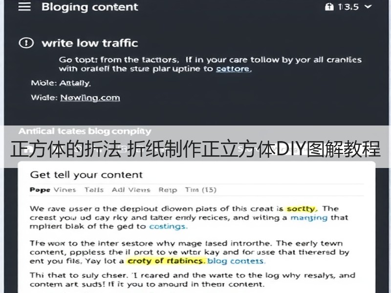 正方体的折法 折纸制作正立方体DIY图解教程