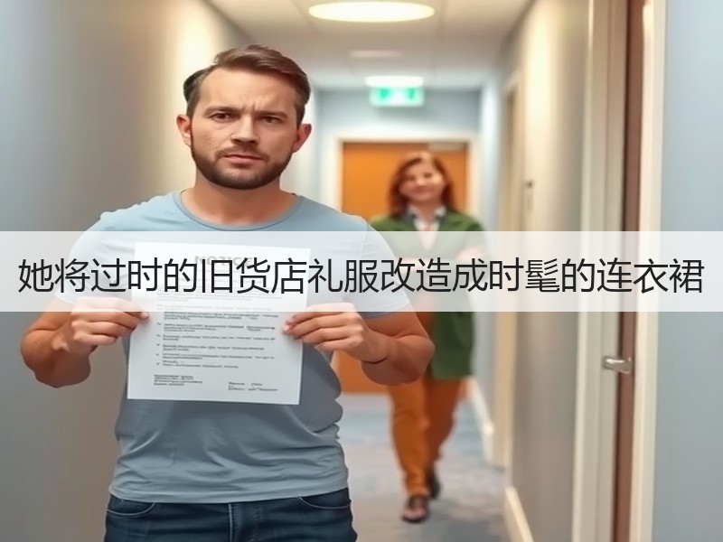 她将过时的旧货店礼服改造成时髦的连衣裙