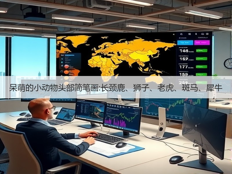 呆萌的小动物头部简笔画:长颈鹿、狮子、老虎、斑马、犀牛