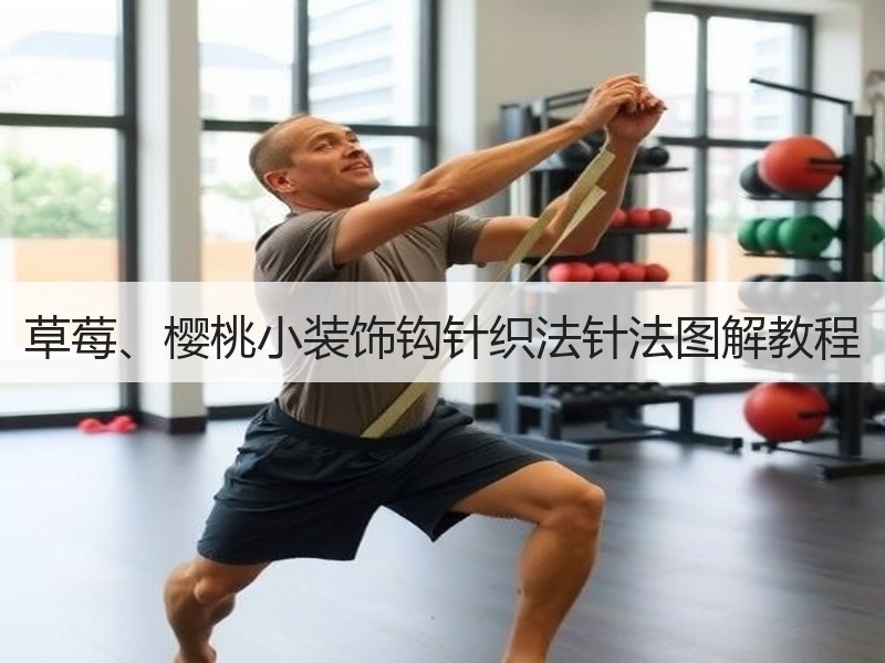 草莓、樱桃小装饰钩针织法针法图解教程