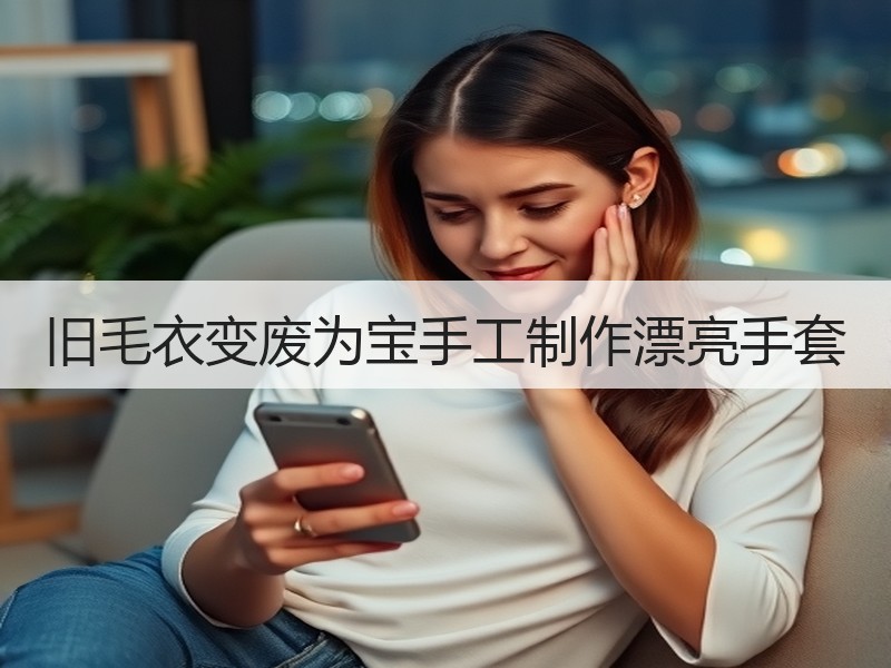 旧毛衣变废为宝手工制作漂亮手套