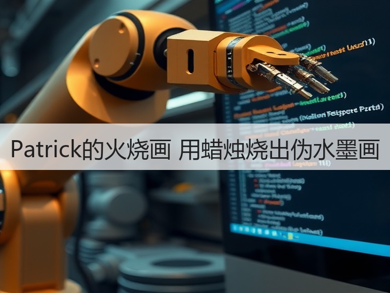 Patrick的火烧画 用蜡烛烧出伪水墨画