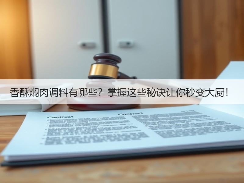 香酥焖肉调料有哪些？掌握这些秘诀让你秒变大厨！