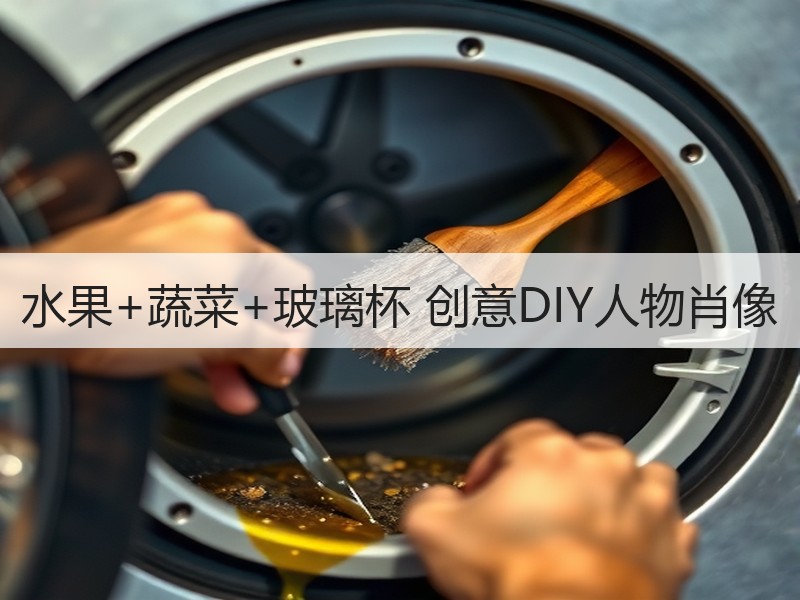 水果+蔬菜+玻璃杯 创意DIY人物肖像