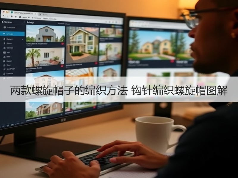 两款螺旋帽子的编织方法 钩针编织螺旋帽图解