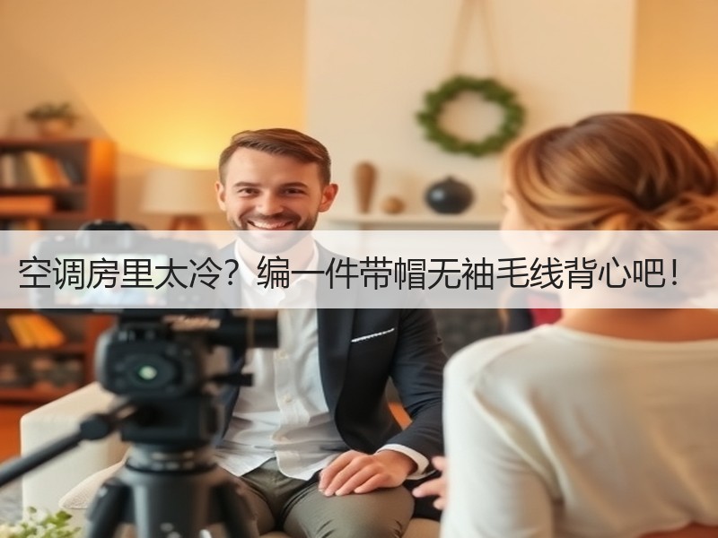 空调房里太冷？编一件带帽无袖毛线背心吧！