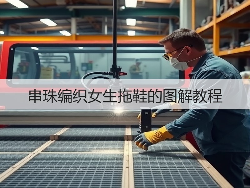 串珠编织女生拖鞋的图解教程