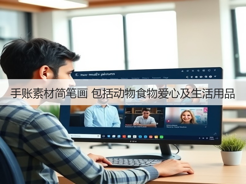 手账素材简笔画 包括动物食物爱心及生活用品