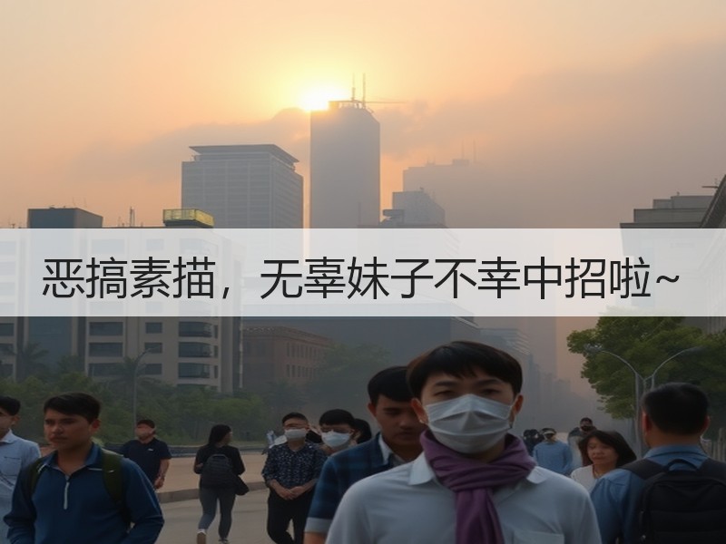 恶搞素描，无辜妹子不幸中招啦~