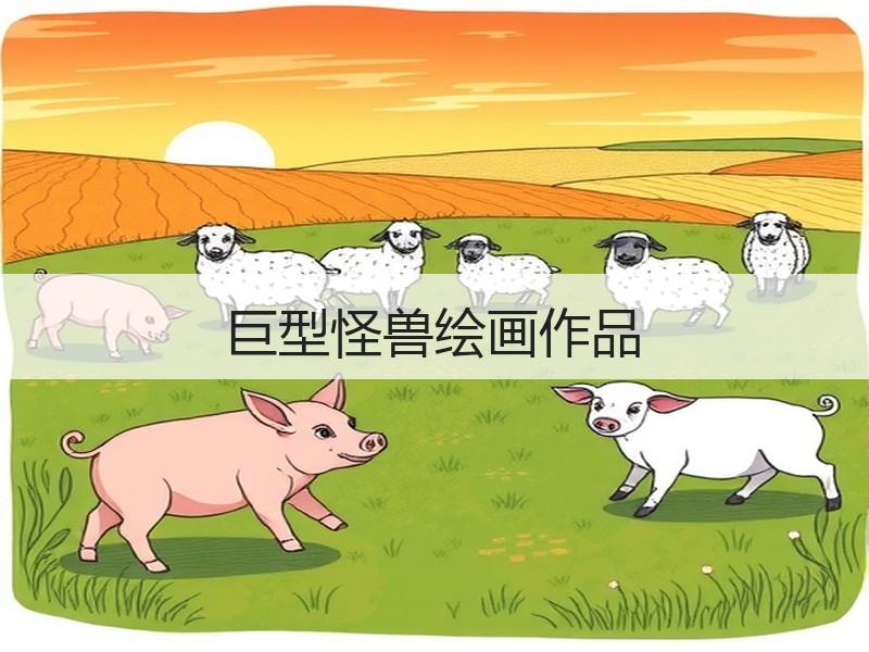 巨型怪兽绘画作品