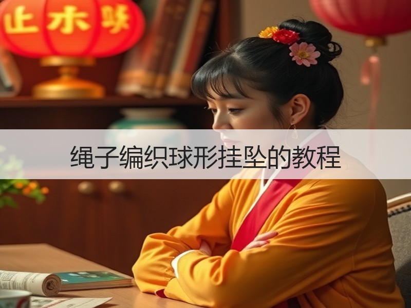 绳子编织球形挂坠的教程