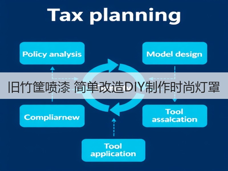 旧竹筐喷漆 简单改造DIY制作时尚灯罩