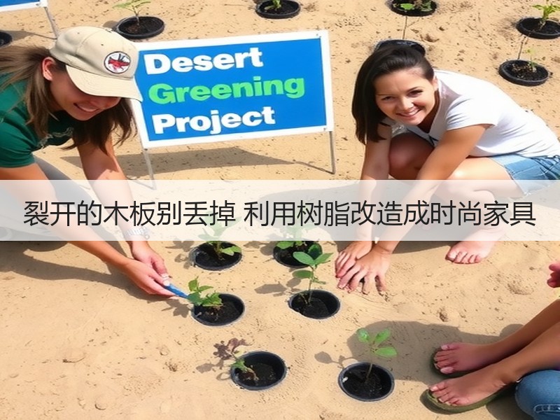裂开的木板别丢掉 利用树脂改造成时尚家具