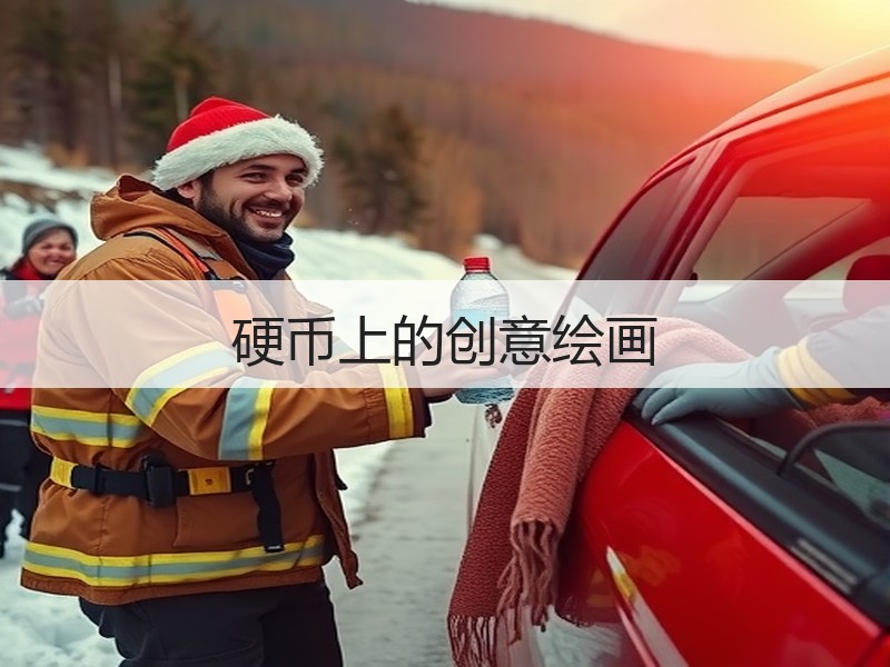 硬币上的创意绘画