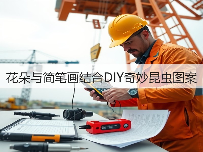 花朵与简笔画结合DIY奇妙昆虫图案