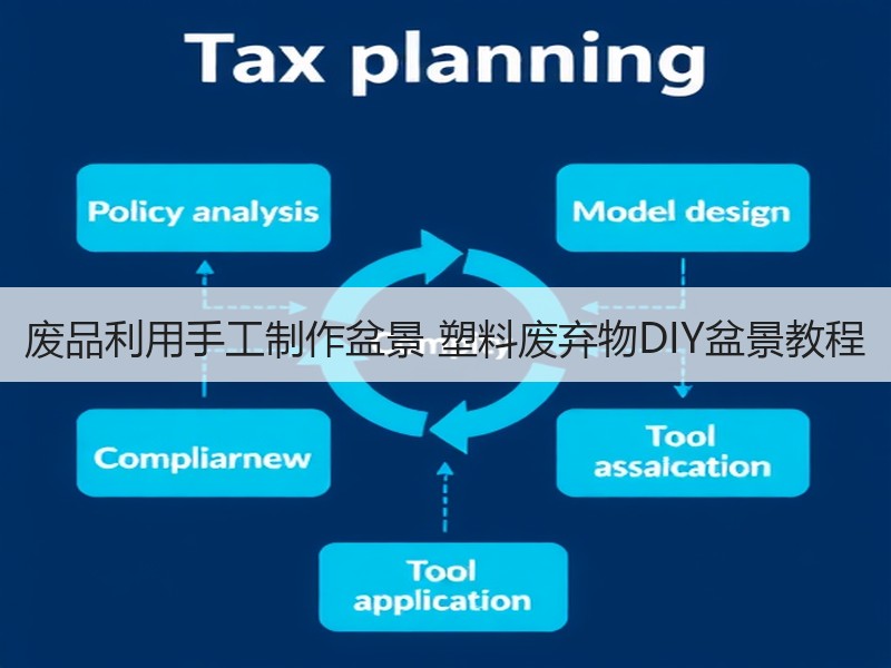 废品利用手工制作盆景 塑料废弃物DIY盆景教程