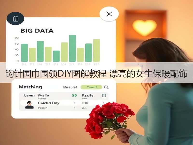 钩针围巾围领DIY图解教程 漂亮的女生保暖配饰