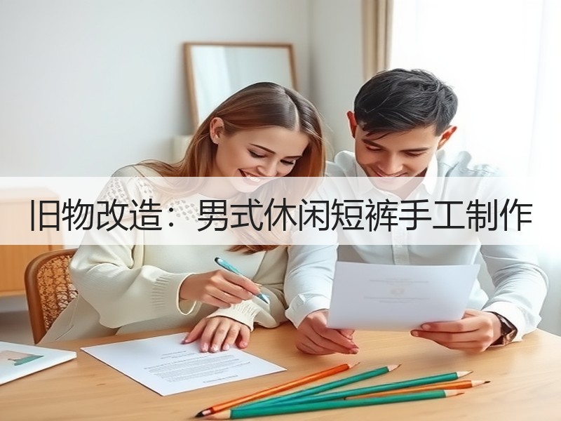 旧物改造：男式休闲短裤手工制作