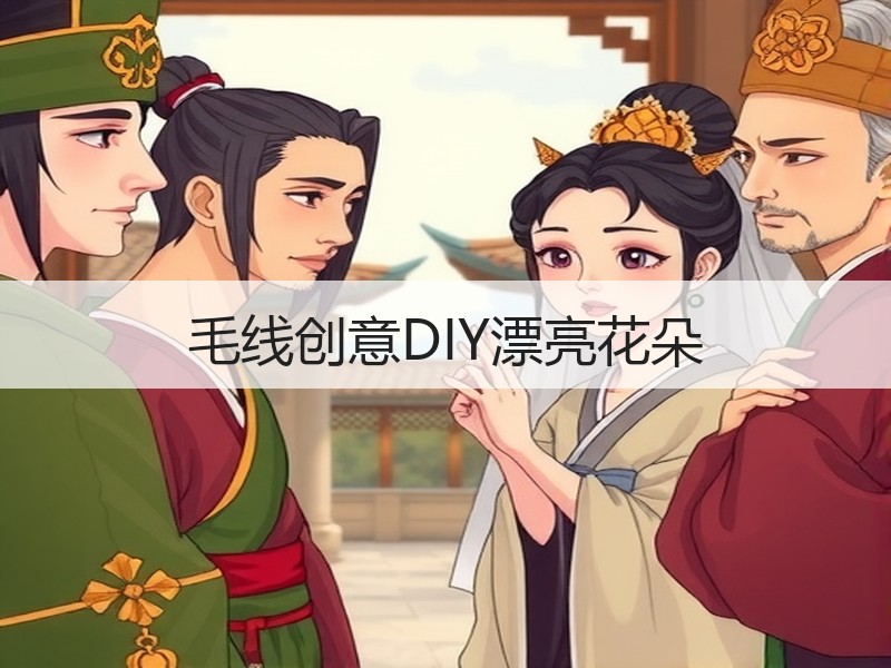 毛线创意DIY漂亮花朵