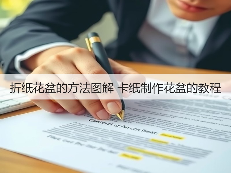 折纸花盆的方法图解 卡纸制作花盆的教程