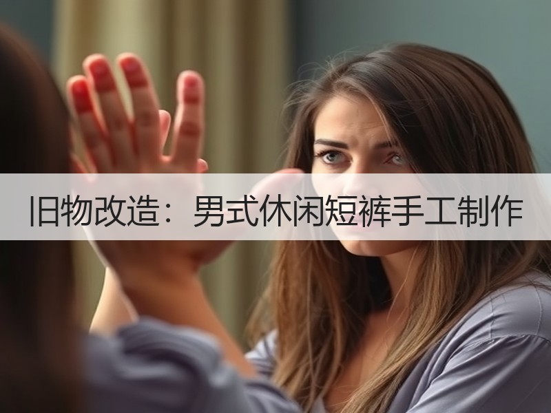 旧物改造：男式休闲短裤手工制作